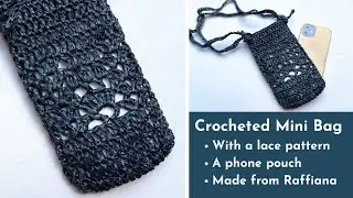 🩵 Crocheted Bag: Lace Pattern Mini Crossbody & Phone Pouch 🩵 #nebeskacrochet