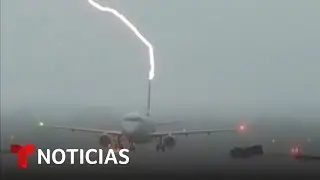 Rayo impacta un avi&oacute;n poco despu&eacute;s de aterrizar en Arkansas | Noticias Telemundo