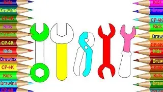 Repair Tools Coloring Book For Kids | How to draw Repair Tools for kids | Kids Drawing CP-4K