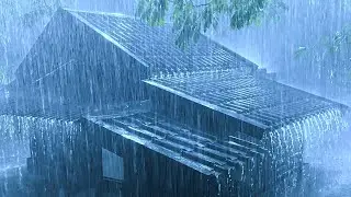 🌧️ Heavy Rain on an Old Roof for Sleep – Deep Relaxation with Night Rain & Thunder