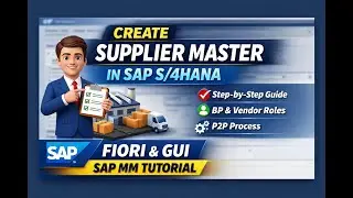 how to Create Business Partner - Vendor Master in S4 HANA | SAP in Marathi | Supplier master