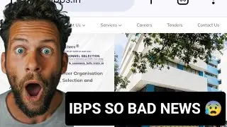 📢📢 IBPS SO BAD NEWS 🥵🥵