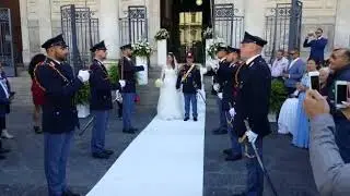 Nola-Salvatore e Carla - matrimonio con picchetto d'onore