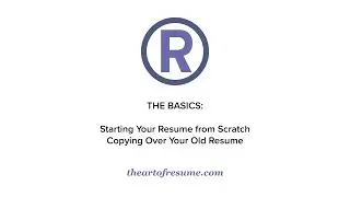 How to Copy Over Old Resume to New Resume (Keep Text Format) Microsoft Word (The Art of Resume)