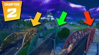 Fortnite: Dance at the green, yellow and red steel bridge