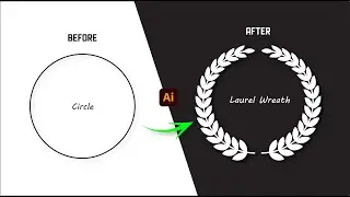 How to Create a Laurel Wreath Vector in Adobe Illustrator #laurelwreath #graphicdesign #illustrator