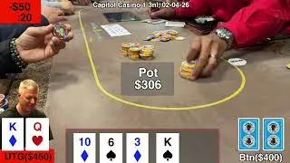 Hero Call Or Punt?   poker vlog 283