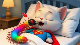 😱 The Kitten Swallowed a Magic Bug&hellip; and Turned Into a Super-Eating Monster! | 3D Cat Animation