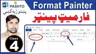microsoft office complete course | in Pashto | Class 4 | Format Painter & Clear formatting