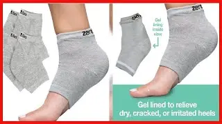 ZenToes Moisturizing Heel Socks 2 Pairs Gel Lined Toeless Spa Socks to Heal and Treat Dry, Cracked
