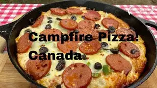 Cooking Campfire Pizza In The Cast Iron | Camping Food Ideas | Outdoor Cooking | CWS
