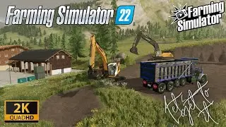 Farming Simulator 22 Excavating and selling dirt making money now Erlengrat Ep #26  Let's play 60fps