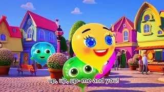 🎈✨ Up, Up, Up We Go! | Magical Balloon Adventure Song for Kids ✨🎈