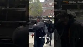 Travis Scott Protected by a Big Bodyguard arriving at his New York City Hotel this morning #nyc