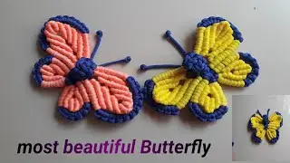 mecrame butterfly/ mecrame butterfly tutorial/ mecrame and woolen art