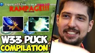 w33 Puck Epic Compilation - Rampage with Scepter Build - Dota 2