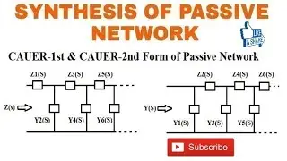 26. Cauer-1 and Cauer-2 Form of Realization or Synthesis of Passive Network