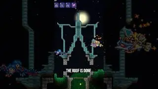 Building a Wizard&rsquo;s Tower in Terraria Living Wood Tree Village Part 1 | Day 10