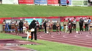100M U17W Georgia Hulls NZ 11.78 Christine Byrne 12.16 Aust Junior Champs 2015