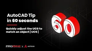 Quickly adjust the UCS to match an object | UCS | AutoCAD Tips in 60 Seconds
