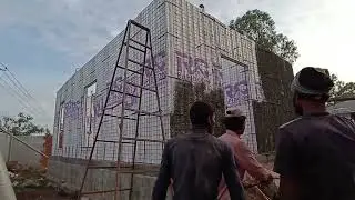 3D EPS construction technology | Cement plastering process | INDIA | Timelapse #construction #house