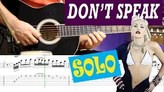 [TAB] Don't Speak SOLO Guitar Lesson - No Doubt | Slow Tempo Guitar Tutorial