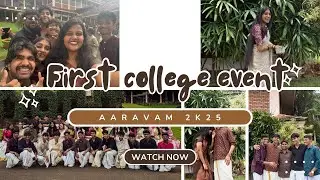 First College Event 💗|AARAVAM 2k25🌼❤️‍🔥|Amal jyothi college of engineering | #minivlog #travel #onam