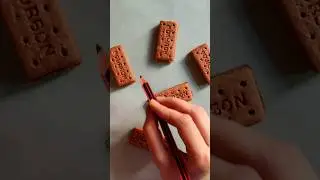 How to draw realistic biscuit 😱😱😱|  real vs fake| #art #howtodraw #realistic #trending #biscuit