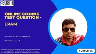 EPAM :- Azure Data Engineer Coding Question #interview question for #dataengineer, #pyspark,#sql