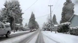 Snow on Prairie Avenue in Port Coquitlam, BC - HD - BuyRIC.com