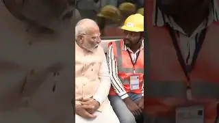 PM Modi interacts with workers engaged in construction of Mumbai Metro | #shorts