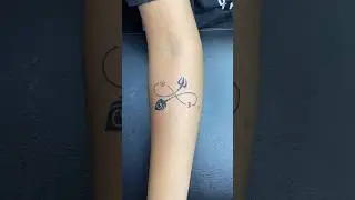 Unique Infinity Tattoo 🔱Trishul & Peacock Feather Tattoo Design #rajkot #tattoo #shorts