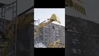 Parkour stunts  excavator machine #youtubeshorts #viral #status
