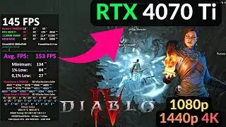 Diablo 4 Beta RTX 4070 Ti TESTED 1080p 1440p 4K / 7950X3D