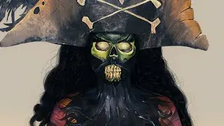 ENG// ZOMBIE-GHOST PIRATE LECHUCK (MONKEY ISLAND)// MAKEUP TUTORIAL
