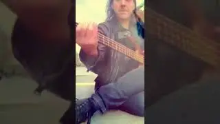 Hard Rock Bass Player Powerful Groove Performance
