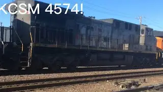BNSF Port Stack Train with KCSM 4574 (Grey Ghost unit)