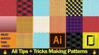 All Tips + Tricks 🔥 Making Patterns in Illustrator Tutorial | Pattern Tool | Geometric Patterns  🔥🔥🔥