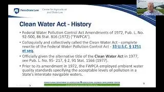 Understanding the Basics of the Clean Water Act & Agriculture