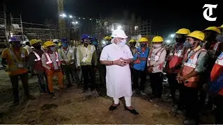 PM Modi visits new parliament building construction site