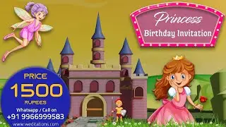 Princess Birthday Invitation Video | Disney Princess Birthday Party Invite | #weditations | BRD22