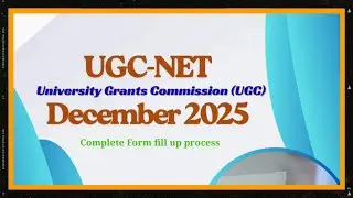 UGC NTA  APPLICATION FORM 2025 DECEMBER SESSION 