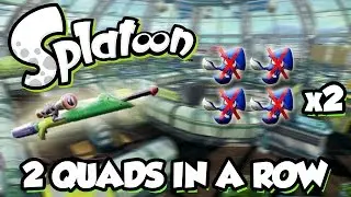 Splatoon - Two Quads in a row with SplatterScope! (Amazing Splatzones game!)