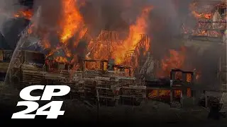 Massive fire breaks out at Vaughan subdivision construction site