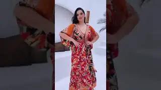 Vestido Longo Manga Curta Inspira&ccedil;&atilde;o Farm India Toque Seda