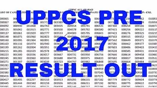 UPPCS PRE 2017 RESULT OUT