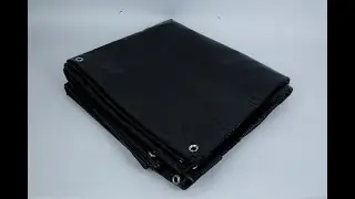 Black PVC coated mesh tarp flame retardant and waterproof cover-Foshan LiTong FanPeng Co., LTD