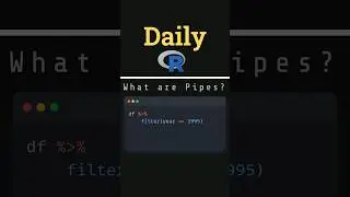 What are pipes in R #rprogramming #datascience