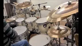 Playing heavy drum grooves and drum fills over a house track 'Wild Heart'