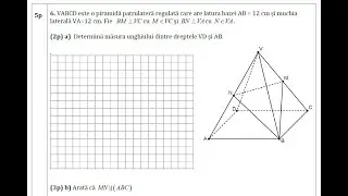 Simulare matematică EN de la ISJ Călăraşi decembrie 2025 - Subiectul III